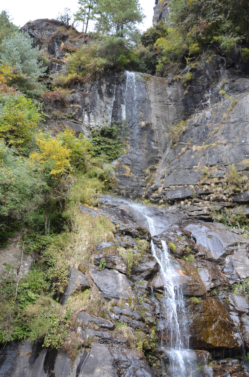 Waterfall on the trek to Phakding